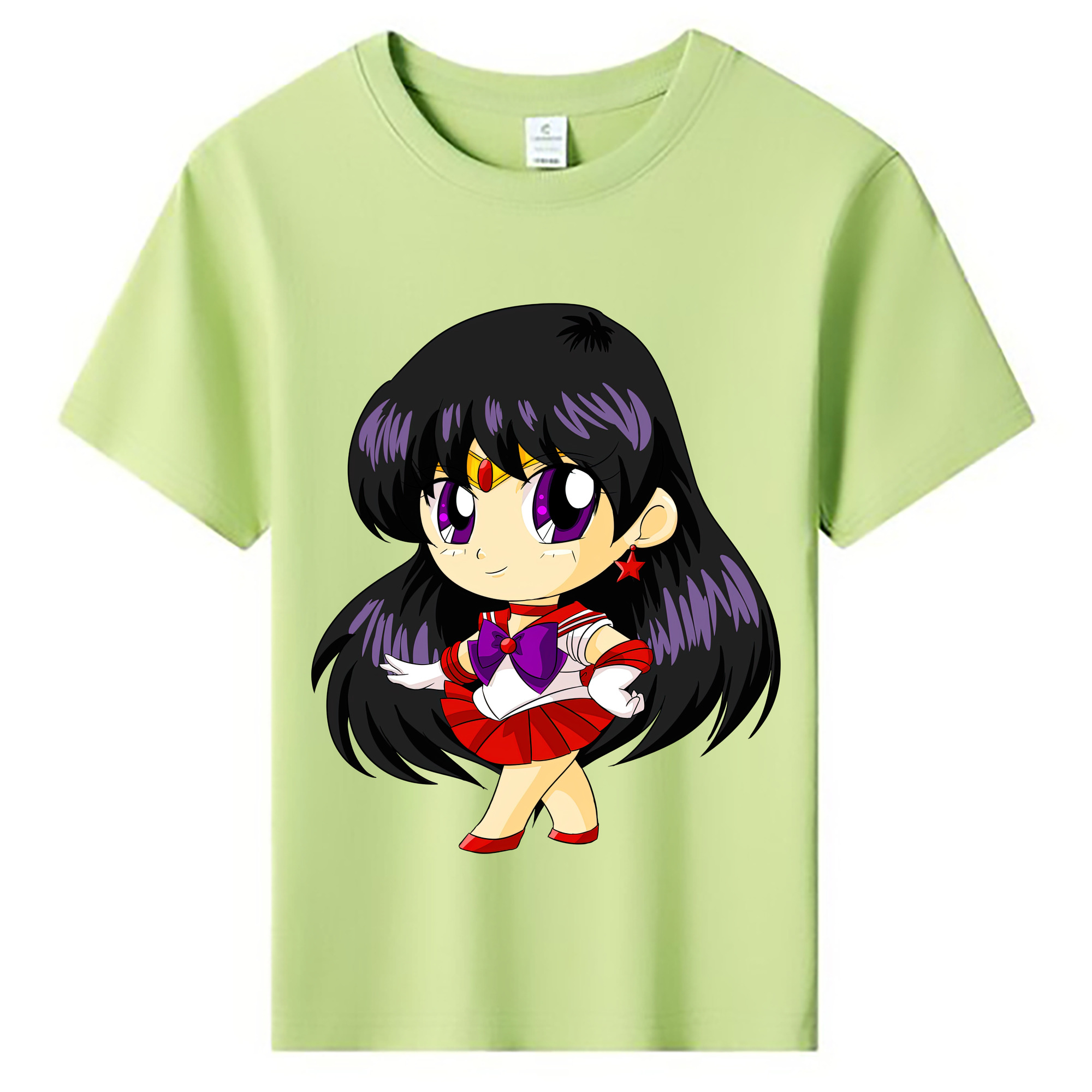 （画像用） 美少女戦士セーラームーン 火野レイ ひの レイ Sailor Moon Hino Rei （セーラーマーズ,Sailor Mars） 綿100％キッズTシャツ（フロントプリント）